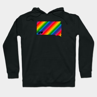 USA States: South Dakota (rainbow) Hoodie